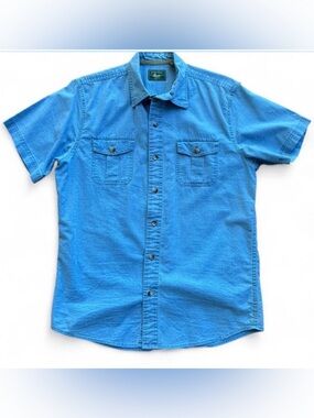 Utility Dadcore Blue Denim Short Sleeve Shirt